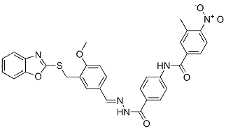 벤조산,4-[(3-메틸-4-니트로벤조일)아미노]-,[[3-[(2-벤족사졸릴티오)메틸]-4-메톡시페닐]메틸렌]히드라지드(9CI)