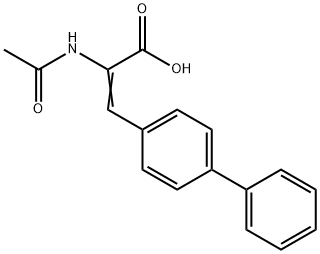 2-乙酰氨基-3-(4-联苯)丙烯酸 结构式