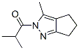 Cyclopentapyrazole, 2,4,5,6-tetrahydro-3-methyl-2-(2-methyl-1-oxopropyl)- (9CI) Structure