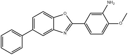 3'-AMINO-4'-METHOXY-PHENYL-2-(P-PHENYL)-BENZOXAZOLE 化学構造式