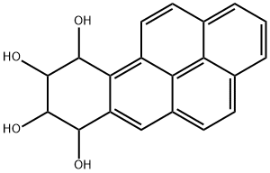 7,8,9,10-tetrahydroxytetrahydrobenzo(a)pyrene 化学構造式