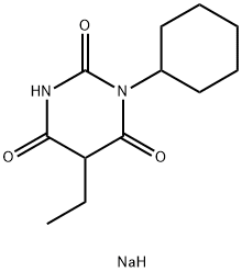 sodium 1-cyclohexyl-5-ethylbarbiturate Structure