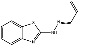 2-Propenal,2-methyl-,2-benzothiazolylhydrazone(9CI) 化学構造式