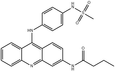 N-[4-[(3-Butyrylamino-9-acridinyl)amino]phenyl]methanesulfonamide 结构式