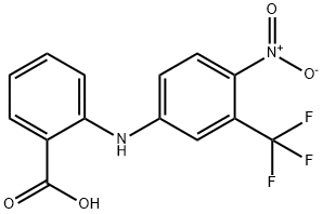 Benzoic  acid,  2-[[4-nitro-3-(trifluoromethyl)phenyl]amino]- Struktur
