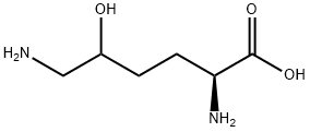 δ-ヒドロキシ-D,L-リシン 化学構造式