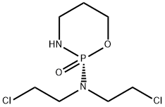 (S)-2-[ビス(2-クロロエチル)アミノ]テトラヒドロ-2H-1,3,2-オキサザホスホリン2-オキシド 化学構造式