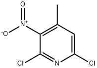 2,6-ジクロロ-4-メチル-3-ニトロピリジン 化学構造式