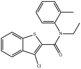Benzo[b]thiophene-2-carboxamide, 3-chloro-N-ethyl-N-(2-methylphenyl)- (9CI),600122-14-3,结构式