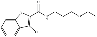 Benzo[b]thiophene-2-carboxamide, 3-chloro-N-(3-ethoxypropyl)- (9CI),600122-41-6,结构式
