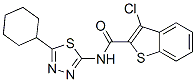 Benzo[b]thiophene-2-carboxamide, 3-chloro-N-(5-cyclohexyl-1,3,4-thiadiazol-2-yl)- (9CI),600122-42-7,结构式