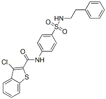 600122-48-3 Benzo[b]thiophene-2-carboxamide, 3-chloro-N-[4-[[(2-phenylethyl)amino]sulfonyl]phenyl]- (9CI)