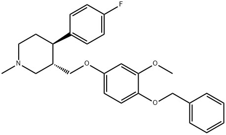 (3S,4R)-4-(4-Fluorophenyl)-3-[[3-methoxy-4-(phenylmethoxy)phenoxy]methyl]-1-methylpiperidine,600135-83-9,结构式