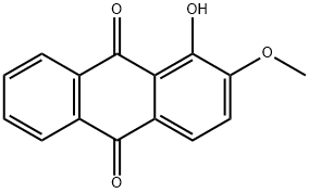 1-HYDROXY-2-METHOXYANTHRAQUINONE Structure