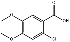 2-氯-4,5-二甲氧基苯甲酸, 60032-95-3, 结构式