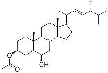 3β-Acetoxyergosta-7,22-dien-5α-ol, 60045-90-1, 结构式