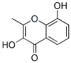 3,8-Dihydroxy-2-methyl-4H-1-benzopyran-4-one,6005-10-3,结构式