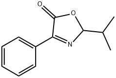 5(2H)-Oxazolone,  2-(1-methylethyl)-4-phenyl- 化学構造式