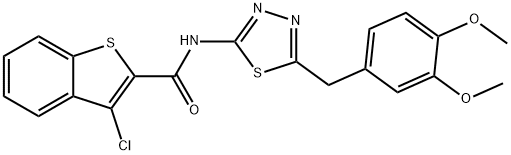 600640-91-3 Benzo[b]thiophene-2-carboxamide, 3-chloro-N-[5-[(3,4-dimethoxyphenyl)methyl]-1,3,4-thiadiazol-2-yl]- (9CI)