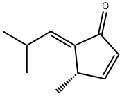 2-Cyclopenten-1-one, 4-methyl-5-(2-methylpropylidene)-, (4S,5E)- (9CI),600684-12-6,结构式