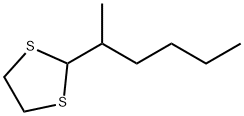 2-hexyl-1,3-dithiolane,6008-84-0,结构式
