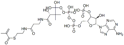[(2R,3R,4R,5R)-5-(6-aminopurin-9-yl)-4-hydroxy-2-[[hydroxy-[hydroxy-[3-hydroxy-2,2-dimethyl-3-[2-[2-(2-methylprop-2-enoylsulfanyl)ethylcarbamoyl]ethylcarbamoyl]propoxy]phosphoryl]oxy-phosphoryl]oxymethyl]oxolan-3-yl]oxyphosphonic acid, 6008-91-9, 结构式