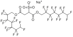 磺基丁二酸-1,4-双(2,2,3,3,4,4,5,5,6,6,7,7-十二氟庚)酯钠盐,60131-27-3,结构式
