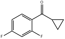 シクロプロピル2,4-ジフルオロフェニルケトン 化学構造式