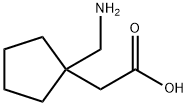 Cyclopentaneacetic  acid,  1-(aminomethyl)- 结构式
