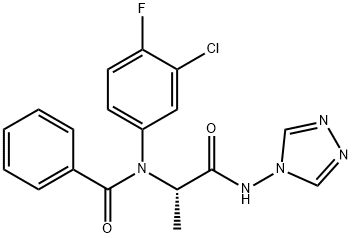 Benzamide, N-(3-chloro-4-fluorophenyl)-N-[1-methyl-2-oxo-2-(4H-1,2,4-triazol-4-ylamino)ethyl]-, (S)- (9CI) 结构式