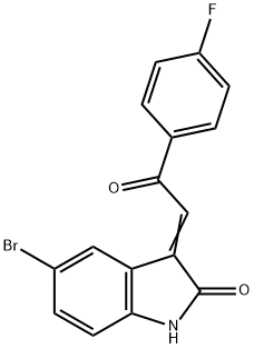 5-BROMO-3-(2-(4-FLUOROPHENYL)-2-OXOETHYLIDINE)-1,3-DIHYDROINDOL-2-ONE,601487-96-1,结构式