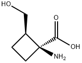 Cyclobutanecarboxylic acid, 1-amino-2-(hydroxymethyl)-, (1S,2R)- (9CI) 化学構造式