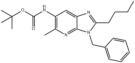 Carbamic acid, [2-butyl-5-methyl-3-(phenylmethyl)-3H-imidazo[4,5-b]pyridin-6-yl]-, 1,1-dimethylethyl ester (9CI),601503-00-8,结构式
