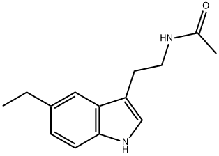 Acetamide, N-[2-(5-ethyl-1H-indol-3-yl)ethyl]- (9CI) Structure