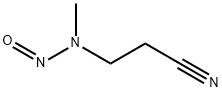 3-(メチルニトロソアミノ)プロパンニトリル 化学構造式