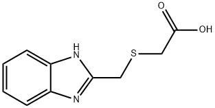 乙酸,[(2-苯并咪唑基甲基)硫代]-,6017-11-4,结构式