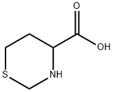 テトラヒドロ-2H-1,3-チアジン-4-カルボン酸 化学構造式