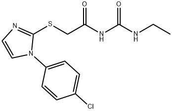 1-[[[1-(p-Chlorophenyl)-1H-imidazol-2-yl]thio]acetyl]-3-ethylurea,60176-43-4,结构式