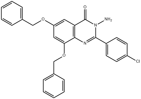 4(3H)-Quinazolinone,  3-amino-2-(4-chlorophenyl)-6,8-bis(phenylmethoxy)- 化学構造式