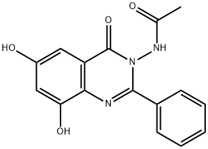 Acetamide,  N-(6,8-dihydroxy-4-oxo-2-phenyl-3(4H)-quinazolinyl)- 结构式