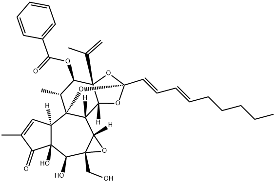 (22E,24E)-12β-ベンゾイルオキシ-22,23,24,25-テトラデヒドロシンプレキシン 化学構造式
