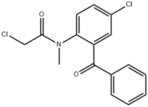 N-(2-benzoyl-4-chlorophenyl)-2-chloro-N-methylacetamide Struktur