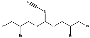 Cyanocarbonimidodithioic acid bis(2,3-dibromopropyl) ester 结构式