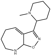 5H-Isoxazolo[5,4-b]azepine,6,7,8,8a-tetrahydro-3-(1-methyl-2-piperidinyl)-(9CI),602269-26-1,结构式