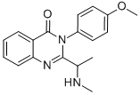 3-(4-METHOXYPHENYL)-2-(1-METHYLAMINOETHYL)-3H-QUINAZOLIN-4-ONE 化学構造式