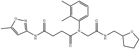 Butanediamide, N-(2,3-dimethylphenyl)-N-(5-methyl-3-isoxazolyl)-N-[2-oxo-2-[[(tetrahydro-2-furanyl)methyl]amino]ethyl]- (9CI),602322-25-8,结构式