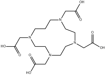 1,4,7,10-Tetrakis(carboxymethyl)-1,4,7,10-tetraazacyclotridecane 化学構造式