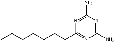 6-ヘプチル-1,3,5-トリアジン-2,4-ジアミン 化学構造式