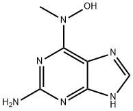 2-amino-N(6)-methyl-N(6)-hydroxyadenine Struktur