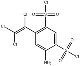 4-amino-6-(trichlorovinyl)benzene-1,3-disulphonyl dichloride 结构式